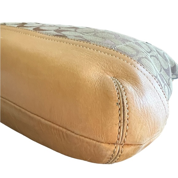 Coach Signature Brown Jacquard 2 Way Bag - Picture 3 of 12